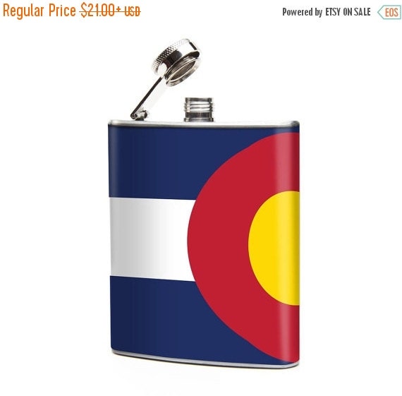 unique gifts colorado Flask, State Premium COLORADO ON Flag, Flask, Hip SALE Weed Pot