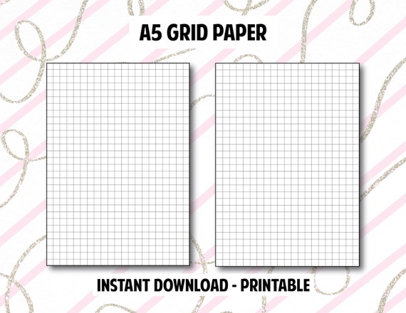 a5 grid paper planner printable inserts printable inserts