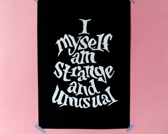 Beetlejuice Print - Lydia Deetz Quote - A3 Print