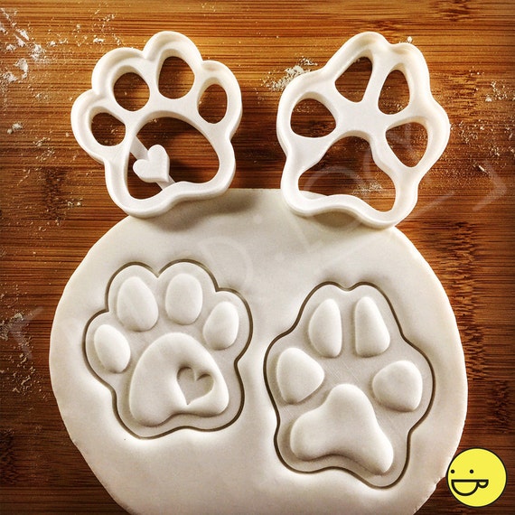 paw prints cookie cutters biscuit cutter heart realistic paws print dog lover gifts dogs cat
