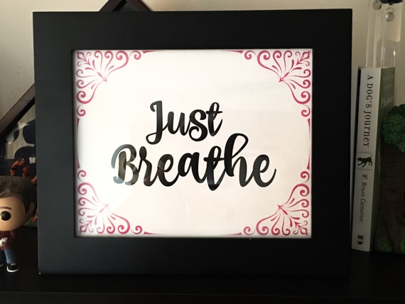 Items Similar To Just Breathe Printable Word Art On Etsy