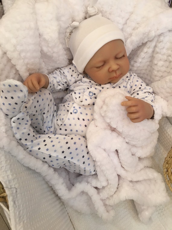 Reborn baby boy Jason 22 newborn size rooted by CherishDollsLtd