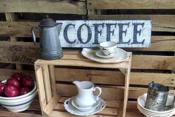 Items similar to Farmhouse Kitchen Coffee Decor - Rustic ... Items similar to Farmhouse Kitchen Coffee Decor Rustic