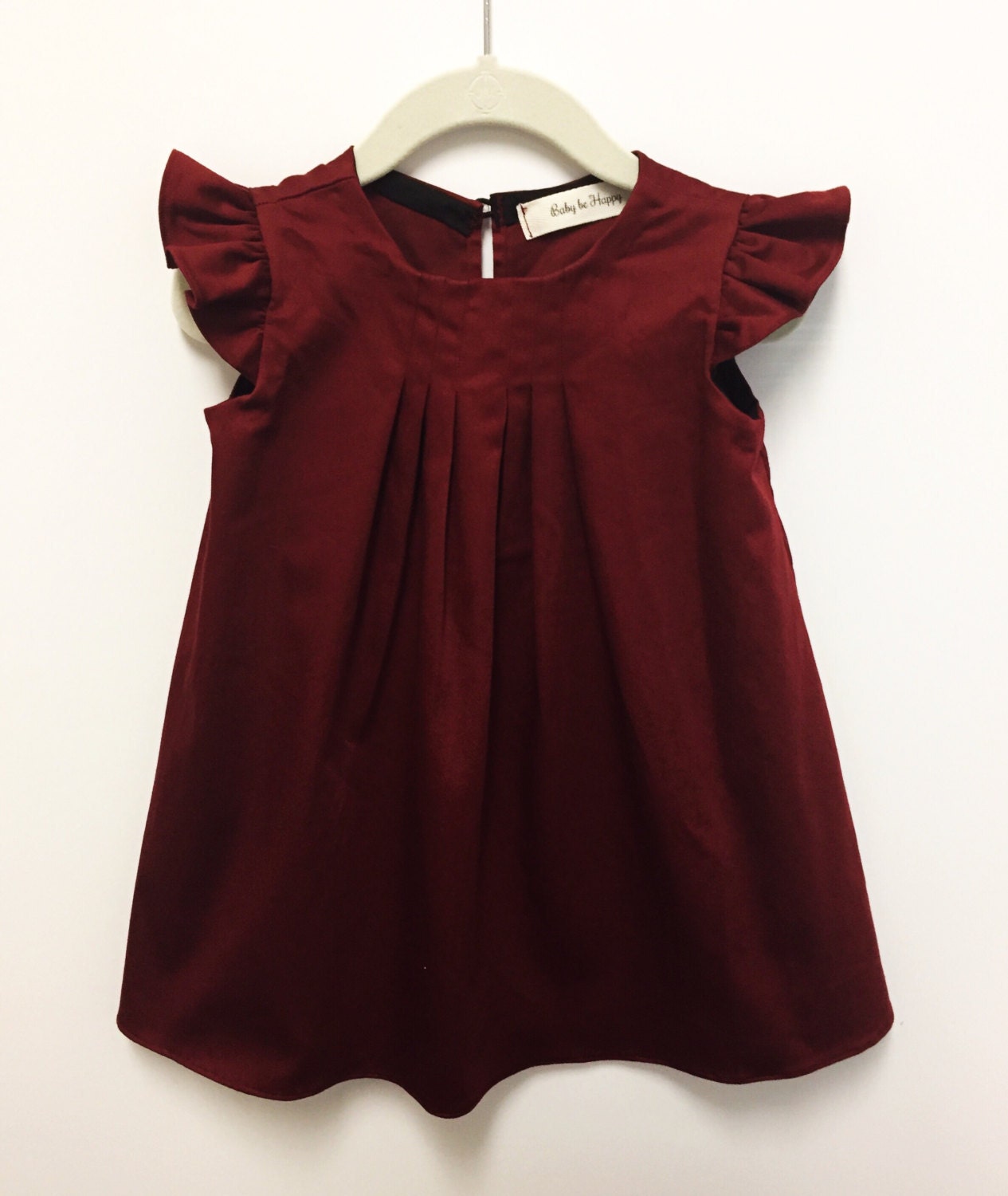 Burgundy dress Burgundy baby dress Burgundy toddler dress