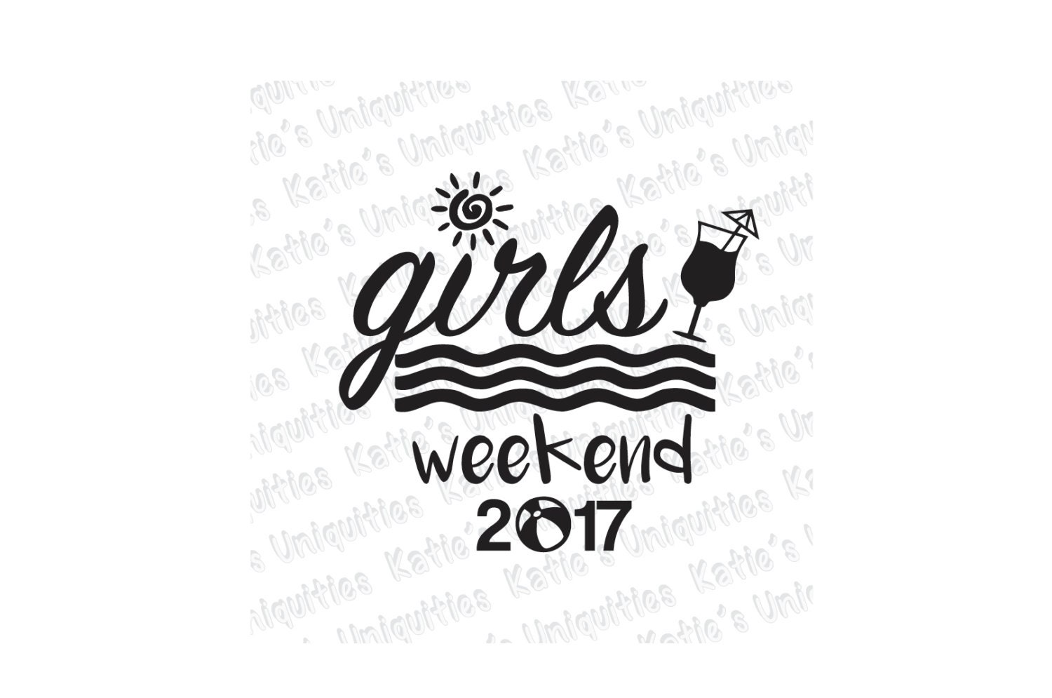 Download Girls weekend 2017 SVG DXF or PNG digital file for use with