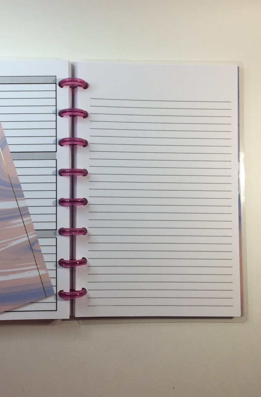 Discbound planner notebook writing journal page refill