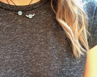 NEW Opal Choker, Opal Bead Necklace, Adjustable Opal Cord Choker, Mermaid Jewellery, Hippie Choker, Minimal Choker, Everyday Necklace, Boho