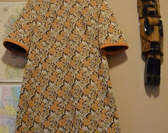 groovy Edith Flagg California late 60s vintage floral dress