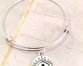 Evil eye charm bracelet, stainless steel bracelet,evil eye charm, for best friend, greek symbol