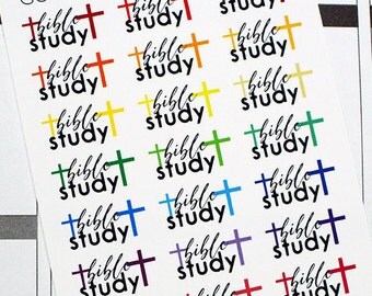 Planner Stickers Bible Study for Erin Condren, Happy Planner, Filofax, Scrapbooking