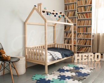 Toddler bed FULL/ DOUBLE, treehouse bed, house bed, children bed, chambre enfant, maison enfant lit, unique beds, кровать, cabane, LEGS