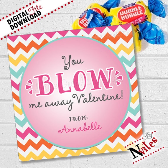 Bubble Gum Valentines Kids Valentine Cards Bubble
