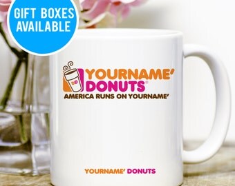 Personalized Dunkin Donuts Mug, Dunkin Donuts Mug, Print Your Name Mug, Custom Dunkin Donuts Mug, Personalized Name Mug, Dunkin Donuts Mug