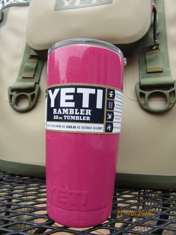Yeti 20oz Rambler In Glitter Hot pink. by Outdoorsmanevents