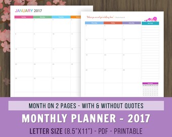 Printable Calendar 2 page monthly calendar printable rainbow