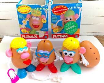 Vintage Potato Head Lot With Tons Of Accessories & Parts Plus Original Boxes Retro Original 90s 1990s Mr. Mrs. Playskool Hasbro Classic RARE