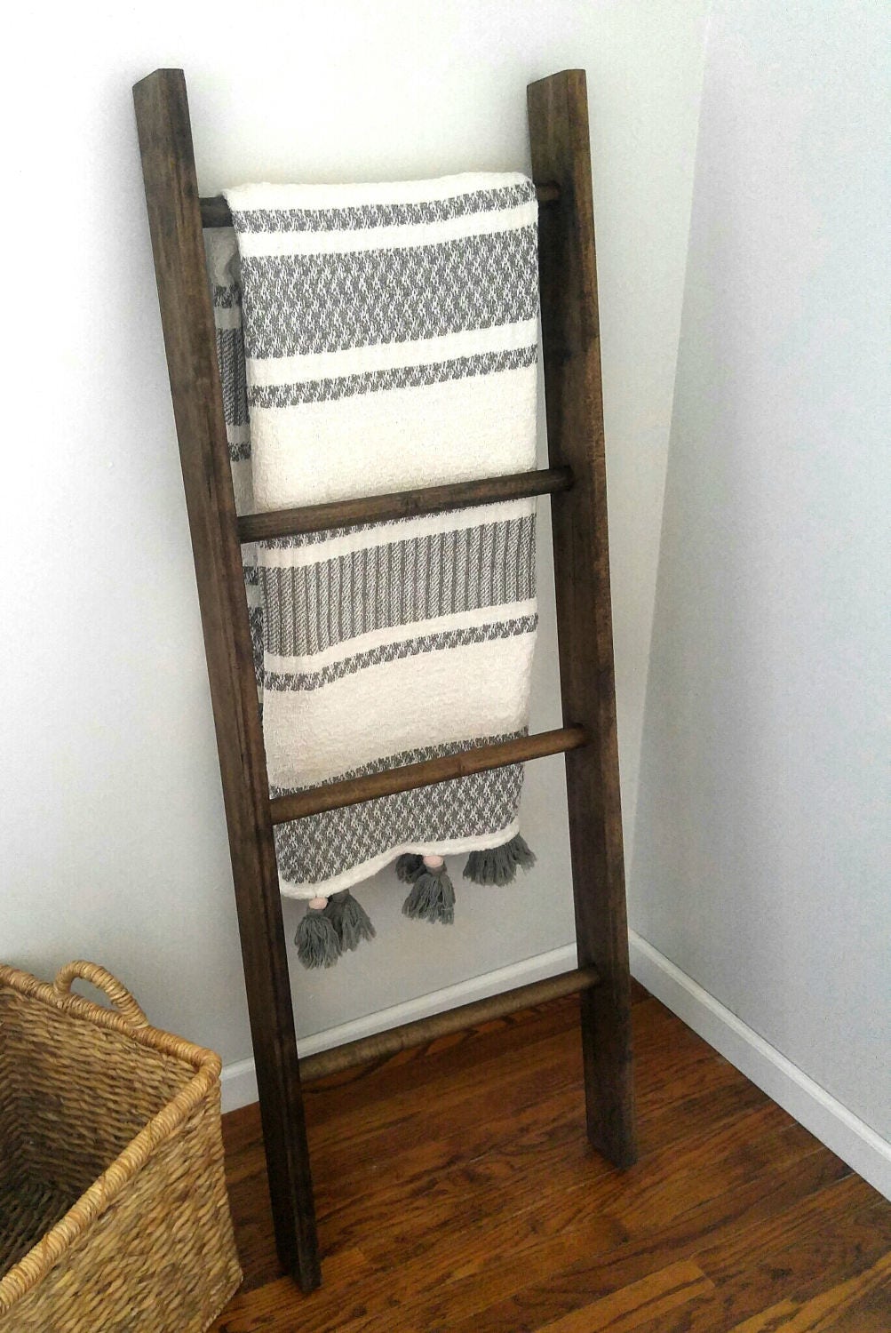 Blanket Ladder Rustic Blanket Ladder Wood Ladder