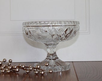Vintage Crystal Candy Dish, Vintage Crystal, Pedestal Crystal Candy Dish, Housewarming, Gift For Her, Crystal, Wedding Gift, Bridal Shower