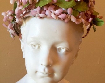 RARE Pink Lilac Head Garland Flower Crown