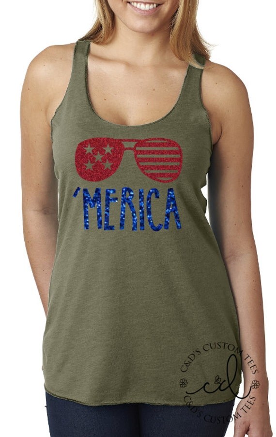 Merica Tank Top Womens 4th Of July Tank July 4th Tank 2578