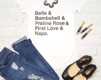 The Original Lipstick "Favorites" Squad Graphic Ampersand Tee Shirt