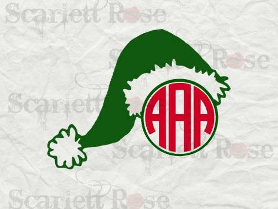 Download Free Santa Hat Monogram Svg Nar Media Kit