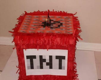 Tnt minecraft Piñata Handmade. New