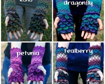 Dragon Scale Fingerless Gloves / Wrist Warmers