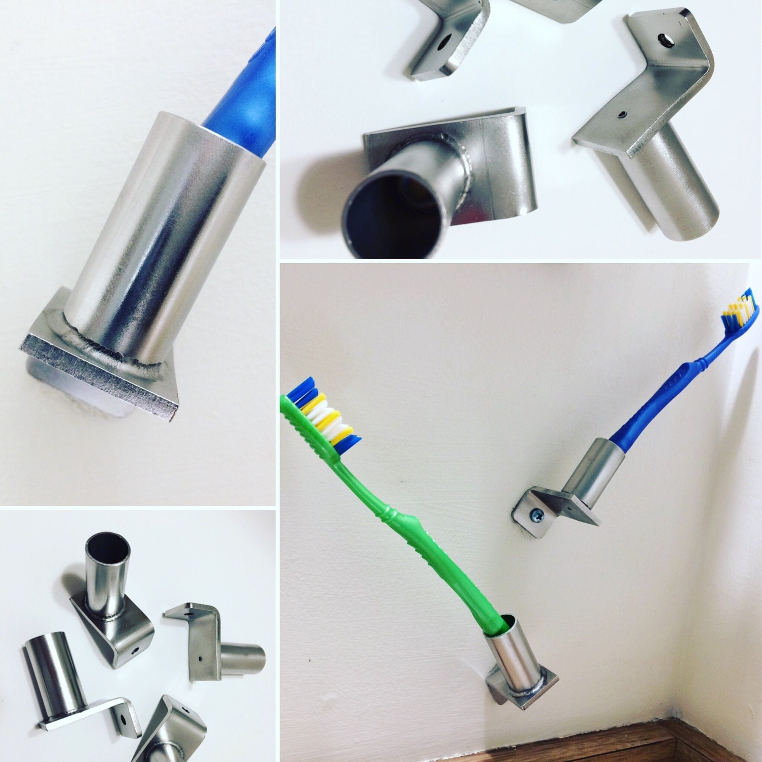 Toothbrush Holder stainless steel wall mount metal brush