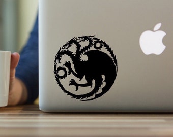 Game of Thrones House Targaryen Decal, Targaryen Sigil Banner, Mother of Dragons, Daenerys, Permanent decal for yeti tumbler Valentines gift
