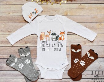 Boy Clothes, Baby Boy Onesies®, Fox Shirt, Woodland Creatures, Woodland Critters, Boho Baby Clothes, Boho Boy Clothes, Woodland Animals