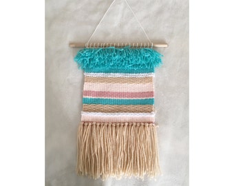 Blue Shag Woven Wall Hanging