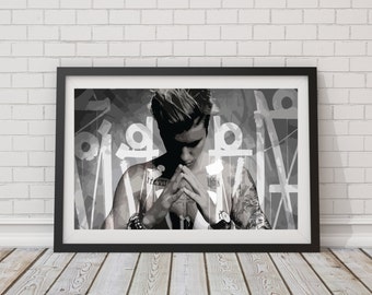LARGE Justin Bieber Poster / Justin Bieber Print / Justin Bieber Purpose / Justin Bieber Album / Justin Bieber Art / Justin Bieber Album Art