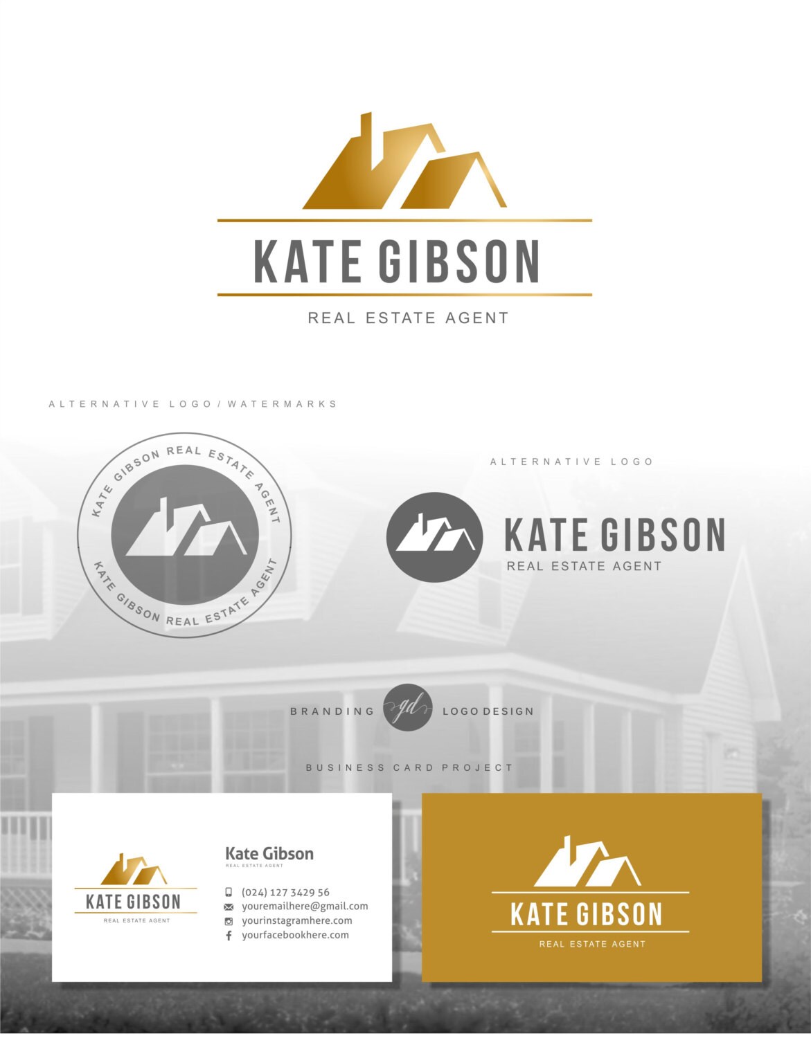 Real Estate logo house Agent logo design Real estate