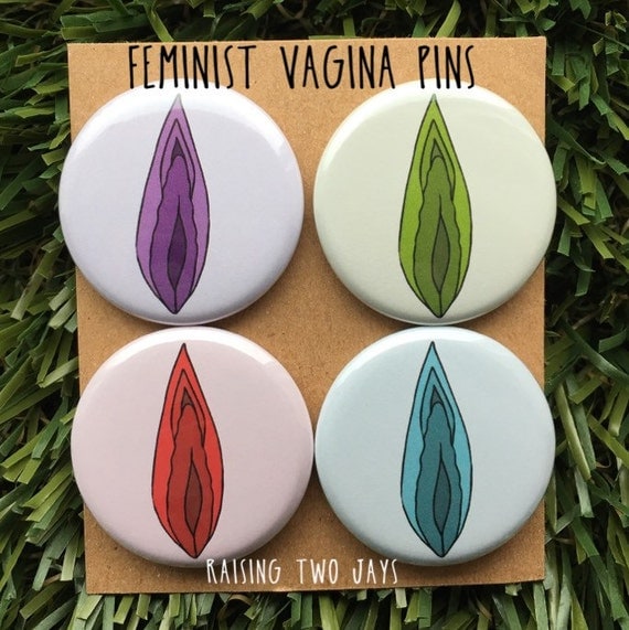 Feminist Vagina Pins Feminism Pink Pussyhat By Raisingtwojays