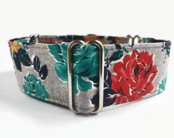 Martingale Dog Collar Garden Party Floral // Dog Lover Gift // Dog Accessories // Greyhound Collar // Sighthound Collar