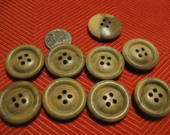 Wood buttons 9 wood buttons free shipping in u s a