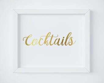 Alcohol Wedding Sign, Gold Alcohol Sign, Cocktails Bar Sign, Gold Wedding Sign Printable, Cute Wedding Decor, gold sign INSTANT DOWNLOAD