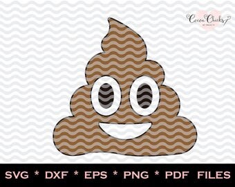Emoji Poo / Emoji SVG / Poop Emoji / SVG Cutting Files / svg, dxf, studio3, eps, pdf, png / Silhouette files / Cricut Files / Cutting emoj