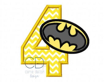 Batman Applique Design, Batman Embroidery Design, Batman Logo Applique, Batman Birthday Applique Design, Batman Birthday Embroidery