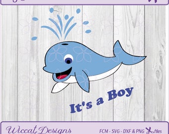 Dolphin svg, Whale svg, svg files for boys, Sea animals svg, whale vector, whale nursery, baby svg, fcm File, digital cut file, dolphin dxf