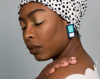 African earrings, Wood earrings, African Jewelry, Boho earrings, statement earrings, Tribal Earrings, Ethnic Earrings, mint earrings