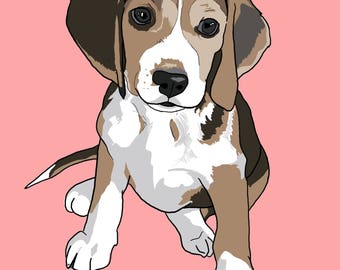 Illustrated Pet Portrait, Custom Pet Portrait Illustration, Pet Memorial, Cat Portrait, Dog Portrait, Personalised Gift, Digital File