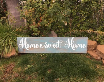 Large Wooden Sign "Home Sweet Home"