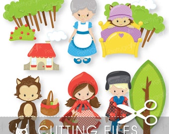Little Red riding hood cutting files, svg, dxf, pdf, eps included - cutting files for cricut and cameo - Cutting Files SVG - CT879