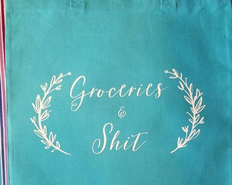 Funny Market Tote - Shopping bag - Reusable Grocery Bag - Book Bag