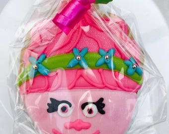 Trolls birthday party Princess Poppy set of 12 Cookies Trolls party favor Trolls cookies Sugar cookies Trolls cake pop trolls decoration