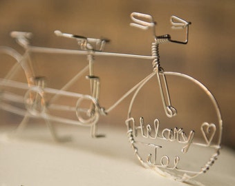 Tandem Bicycle Wedding Cake Topper