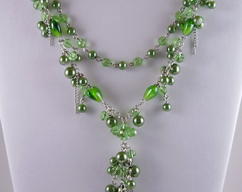 Green - Thread Beads Handmade Necklace Set 11 main image 0