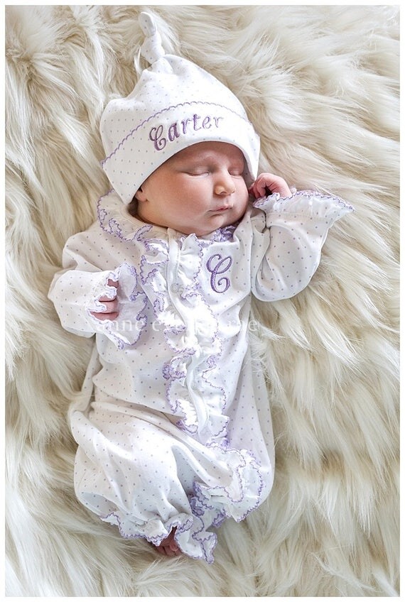 white newborn take home outfit